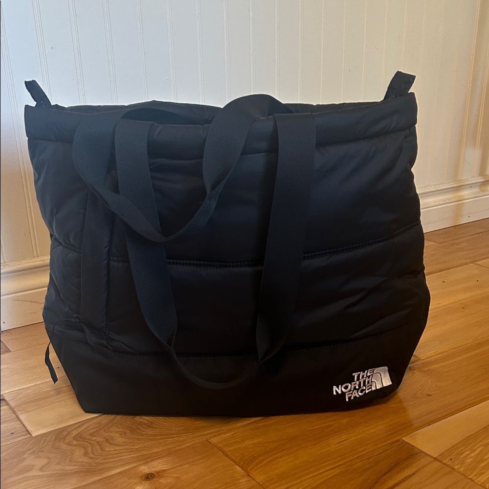 The North Face Black Quilted Shoulder Tote Bag